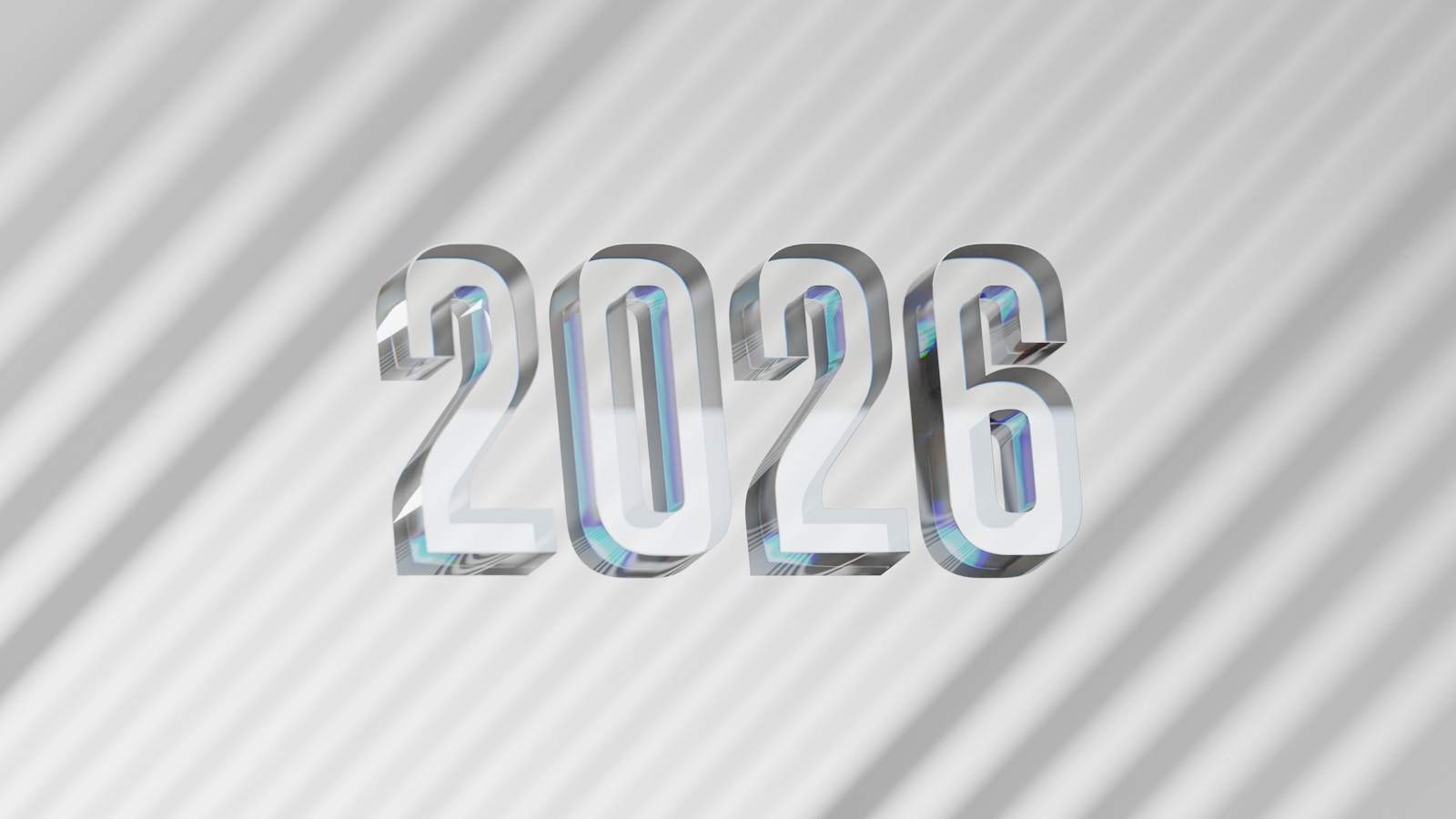 The year 2026 in clear, bold numbers